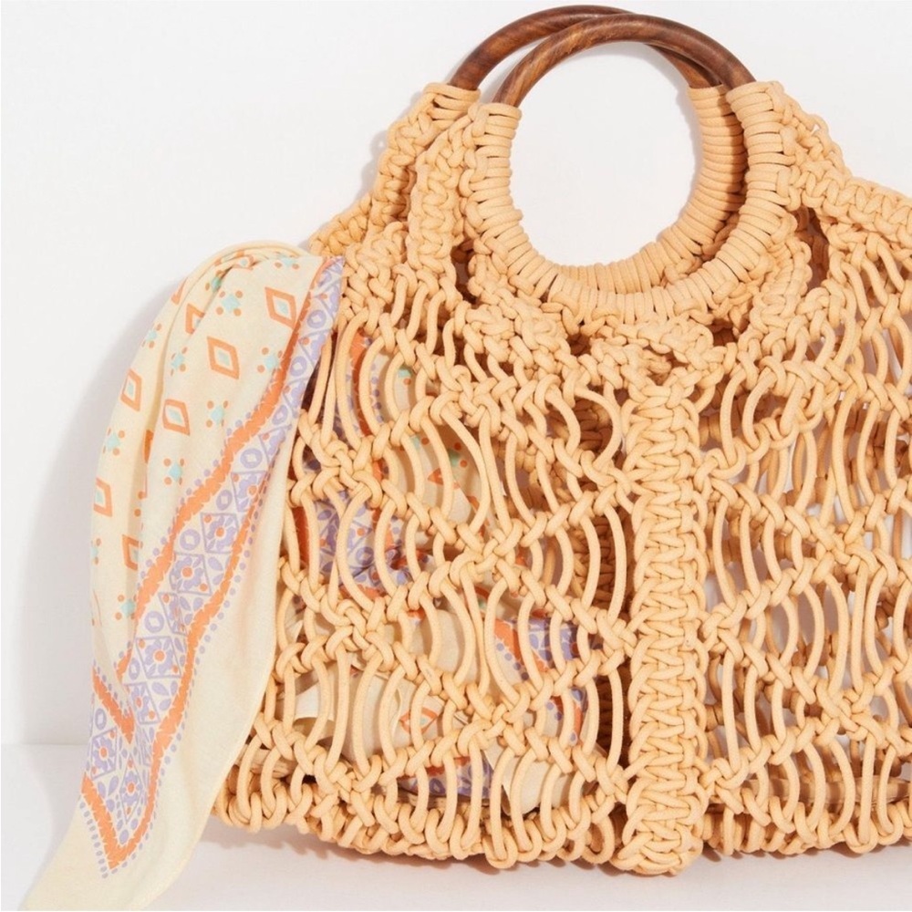 Free People Esmerelda Macrame Tote Bag NWT!